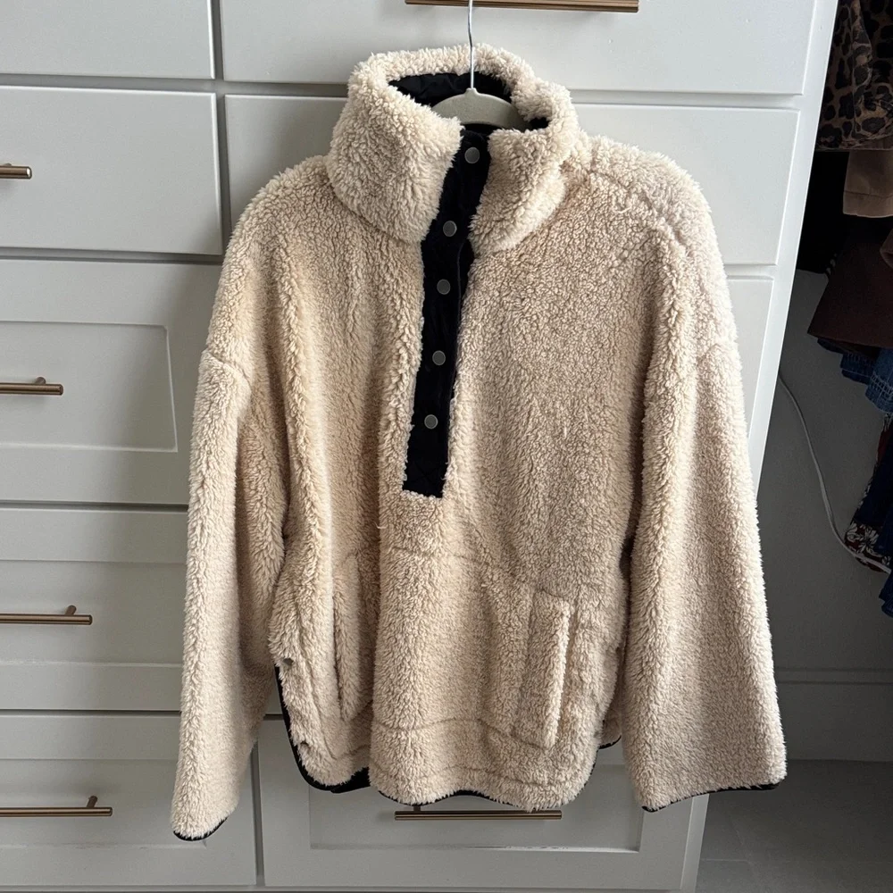 FP Movement by Free People Cream Teddy Jacket - Picture 3 of 5